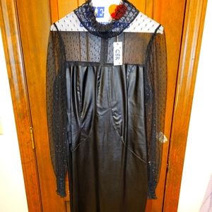 NWT Leather and Lace Bodycon